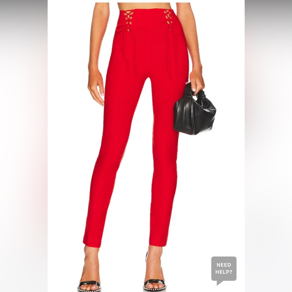 Revolve Small Red Lace Up Pant